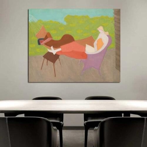 Milton Avery Leisure Time Canvas Painting Print Living Room Home Decoration Artwork Modern Wall Art Oil Painting Posters Picture
