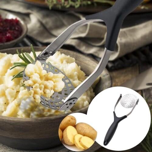 Potato Musher Kitchen Manual Stainless Steel Multi-function Mud Masher Folding Activity Potato Pressure Fruit Vegetable Tools