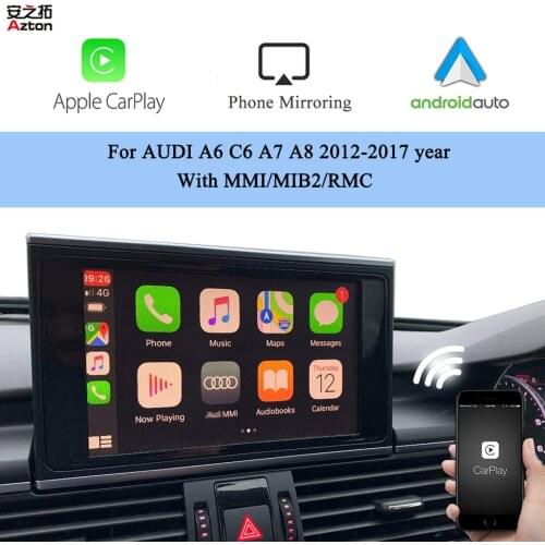Apple CarPlay Mirroring Kit For AUDI A6 C6 C7 A7 A8 RMC MMI Android Auto Car Play Integration Front Reverse Camera Adapter