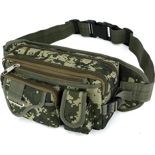 Korean camouflage waist bag new mens outdoor One Shoulder Messenger Bag Fashion Leisure Sports large capacity chest bag