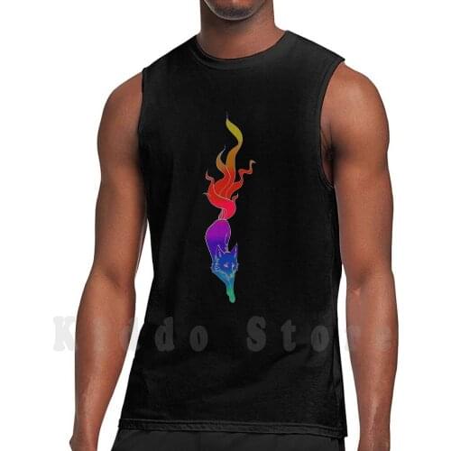 Rainbow Firefox tank tops vest sleeveless Rainbow Fox Rainbow Fox Rainbow Fox Design Colorful Fox Design
