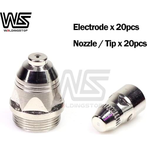P80 Consumables nozzle Tip electrode for Plasma Cutter Torch CUT80 CUT100 CUT120 PKG/40