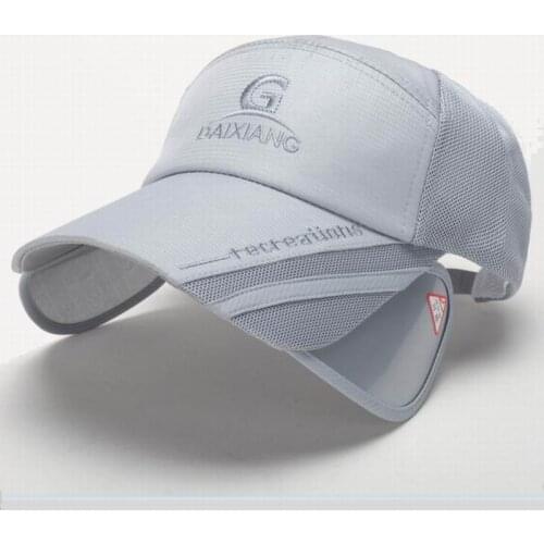 New Design Extension Type Unisex Sunscreen Sunhat Mesh Breathable Sun Hat Fishing Baseball Cap Adjustable