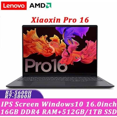 Lenovo laptop pro16 Xiaoxin New 2021 AMD Ryzen7 5800H 16GB RAM 512GB 16inch IPS screen notebook computer Ultraslim laptop