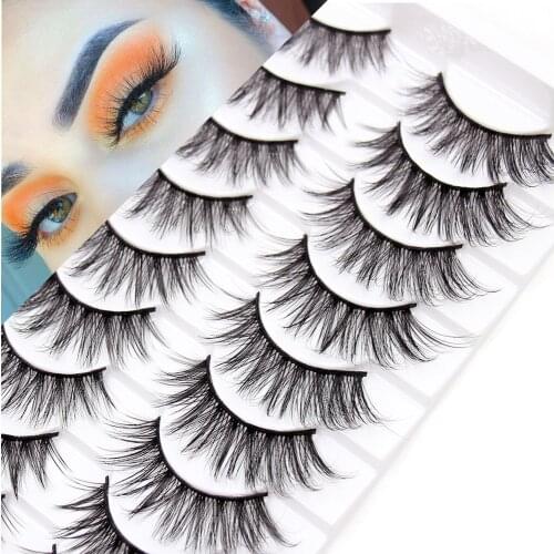 Lashes 5/10/16 Pairs 3D Faux Mink Lashes Fluffy Soft Wispy Volume Natural long False Eyelashes Eye Lashes Reusable Eyelas Makeup