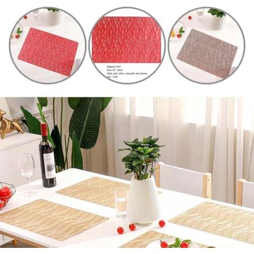 Widely Applied Practical Bronzing Heat Insulation Coffee Placemat Lightweight Western Placemat Delicate for Restaurant
