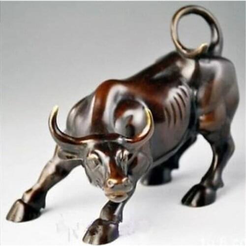 Statue de taureau et de bœuf en Bronze, grande rue murale