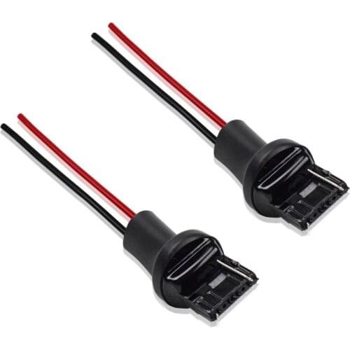 T20 Bulb Socket 7440 992 Plug Male to Female Wire Connector Soft Rubber Light Adapter Lamp Holder Auto Goods 2Pcs Dyoung