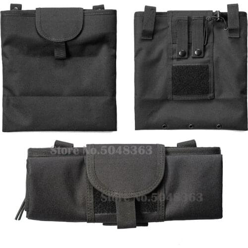 Tactical Paintball Magazine Foldable Molle Mag Recovery Dump Pouch Ammo Bags Airsoft Accessories Drop Tool Pouch Bag 1000D Nylon