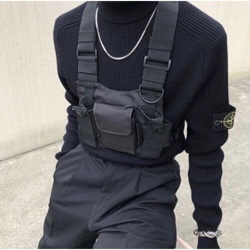 Tactical Vest Nylon military Vest chest rig Pack Pouch Holster Tactical Harness walkie talkie radio Waist Pack for Two Way Radio