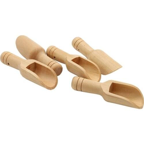 1pc Kitchen Spice Wooden Powder Spoon Tools Bath Shower Salts Mini Scoops Spoon SPA Tool Laundry Detergent Powder Spoon