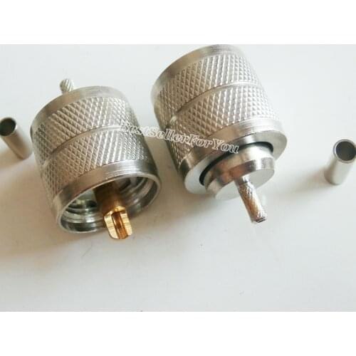 1Piece UHF PL259 Male SO239 Plug Crimp RG174 RG179 RG316 RG188 RF Cable Connector