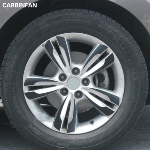 17 inch 40PCS Car Wheel Hub Carbon Fiber Sticker FOR Hyundai IX35 TUCSON IX 2009 To 2015 17inch Car Stickers Auto Accessories