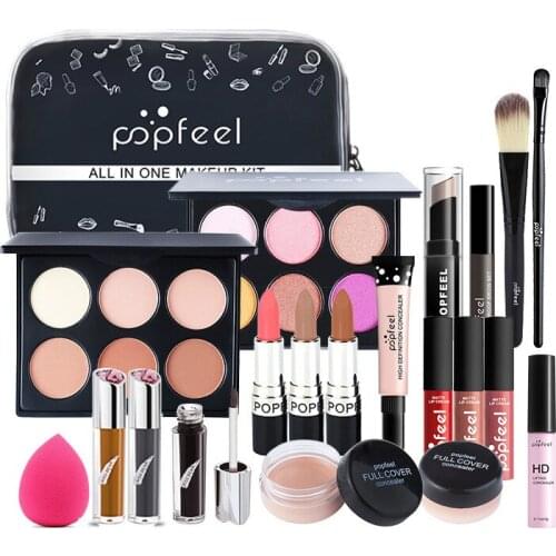 20pcs/set Make up Set Concealer Powder Eyeliner Lipstick Highlights Lip Gloss Eyeshadow Makeup Kit Cosmetics Makeup Sets