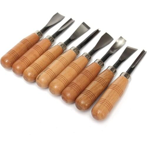 Free Shipping, Big Size 8Pcs Woodpecker Dry Hand Wood Carving Tools Chip Detail Chisel Set Knives tool