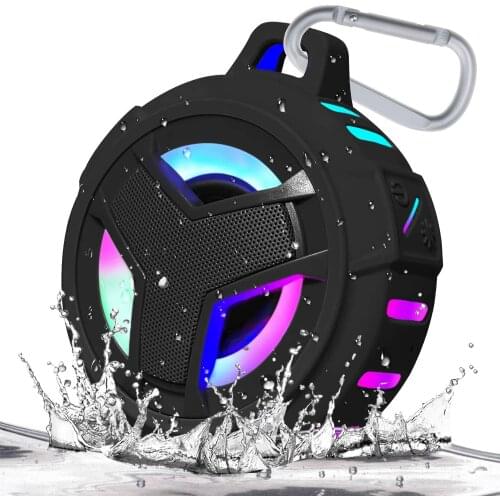 Bluetooth shower speaker IP67 waterproof portable TWS outdoor speaker wireless mini bluetooth speaker with LED light