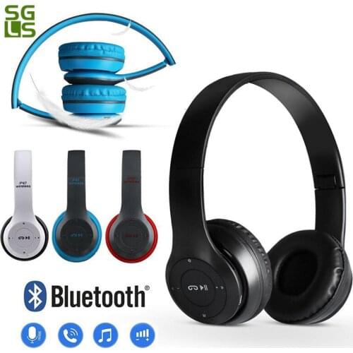 5D Stereo Foldable Wireless Bluetooth Headphones For xiaomi iphone Huawei HIFI Music Sports TWS Headset With Mic Support SD card