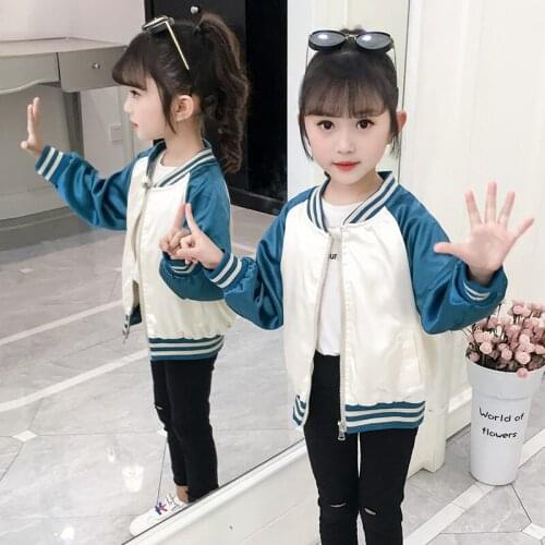Kids Spring Autumn Sport Jacket for Girls New Fashion Coat High Quality Teens Cute Casual Tops for Girls Korean Toddler Clothes