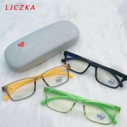 2021 New Kids Rectangle Anti Blue Light Glasses Frame For Children Girls Boys Computer Gaming Goggles Filter Soft Silicone Frame