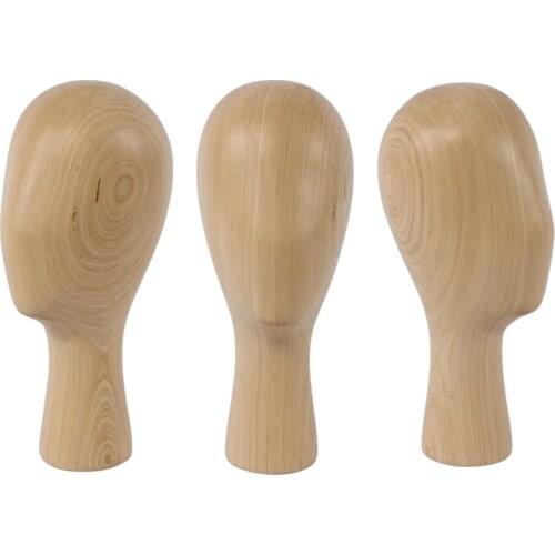 13.4' Wood Mannequin Head Female Professional Model for Wigs Hats Jewelry Wig Head Stand Holder Mannequin Head for Wig Display