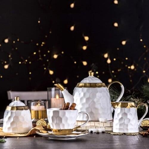 Ceramic European Coffee Cup and Plate Set Simple Household Creativity Phnom Penh High-end Tea Set