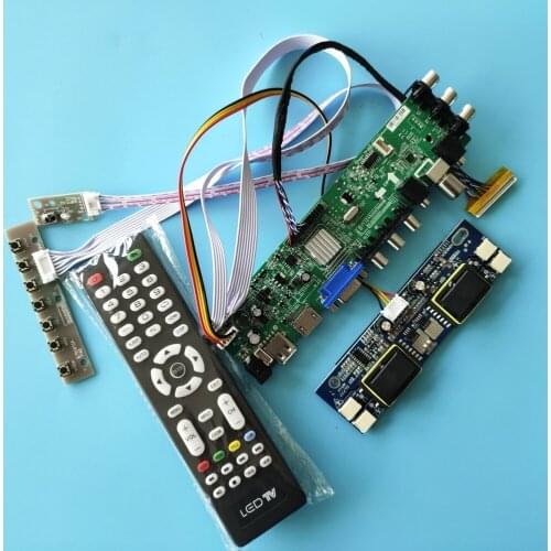 Kit for LM201WE3-TLH2/LM201WE3-TLD1 remote DVB-T board AV TV USB 1680X1050 30pin Digital LCD Panel HDMI VGA Controller 4 CCFL