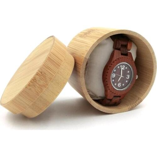 Natural Bamboo Box For Watches Jewelry Wooden Box Men Wristwatch Holder Collection Display Storage Case Gift SN568