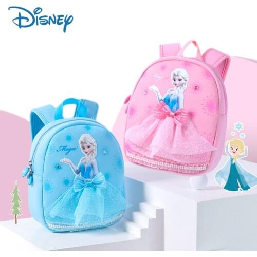 New Disney Frozen 2 Girls School Bags Elsa Cute Kindergarten Backpack Princess Kids Light Waterproof Backpack Girls Bags Gifts