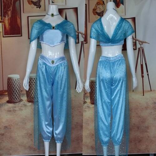 New Girl Jasmine Dress Princess Costume Childrens Birthday Gift Christmas Belly Dance Performance Costume Cosplay Costume