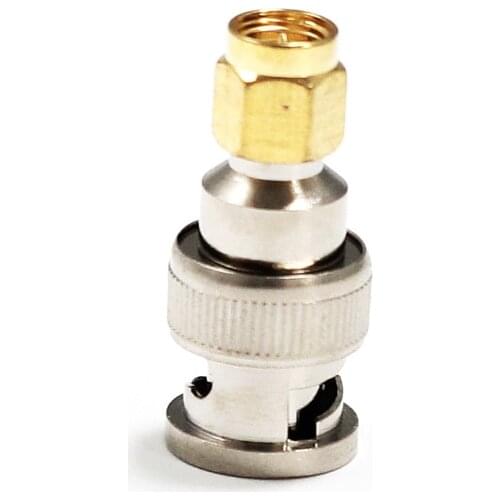 1pc NEW BNC Male Plug to SMA Male Plug RF Coax Adapter convertor Straight Goldplated wholesale