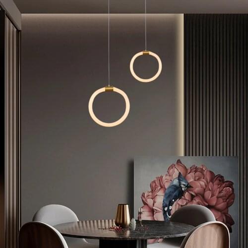 Gold Plated 360 Glow Modern led Chandelier for dining room kitchen Room Led pendant Chandelier 90-260V Free Mail Fixtures