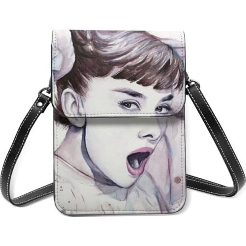 Audrey Hepburn Shoulder Bag Outdoor Leather Mobile Phone Bag Female Gift Retro Bags