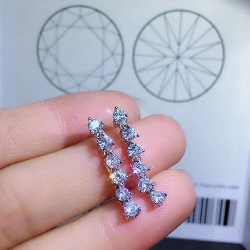 Jewelry 925 Silver Moissanite Stud Earrings for Daily Wear 3mm VVS Grade Moissanite Silver Earrings Moissanite