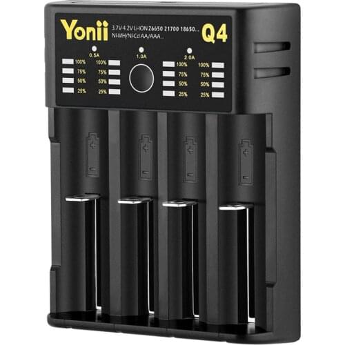 YONII 18650 charger for lithium 3.74v battery for 14500 18500 16340 18700 25500 26650 18700 18650 for AA AAA 1.2V Battery