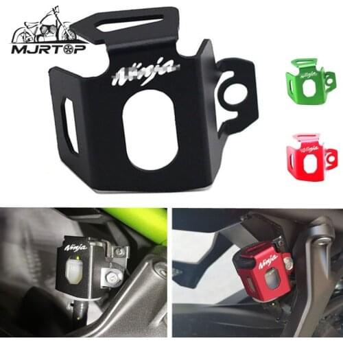 Motorcycle CNC Rear Brake Fluid Reservoir Guard Cover Protector For Kawasaki NINJA400 250 300 ninja400 ninja250 ninja300