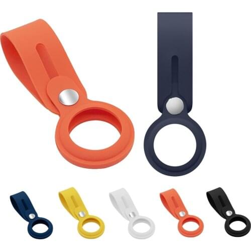 For Apple Airtags Liquid Silicone Protective Sleeve For Apple Locator Tracker Anti-lost Device Keychain Protective Sleeve Hot