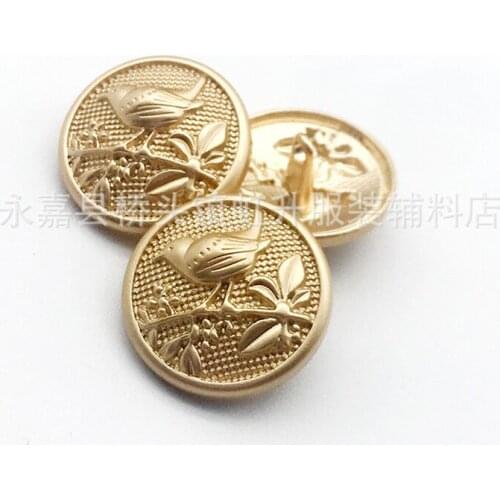 200pcs/lot Metal Gold Shank Buttons Bird Lion Animal Flower for Jacket Sweater Decorative Buttons Clothing Accessories
