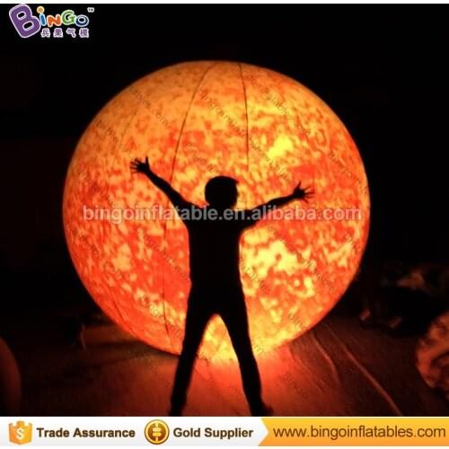 3M dia LED lighting inflatable Sun balloon high quality customized blow up balloon type Sun replica with blower toys