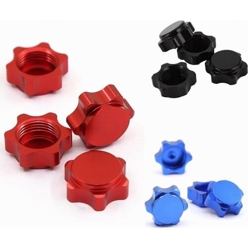 4PCS Aluminum Dust Proof 17MM Wheel Rim Hub Nuts Cover 81212 Upgrade Part RC Buggy Car 1/8 80123 94762 94886