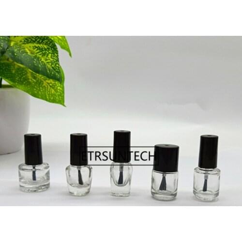 5ml empty nail polish bottle bottles with black lid,Small Glass Nail Polish Bottle,Mini Glass Bottle F1487