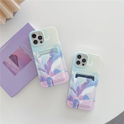 Wallet Case For iPhone 12 Pro Max XR X XS Max 7 8 Plus SE 2020 Luxury tropical Leaves Card Holder Slot Bags 11 Pro Max Cases