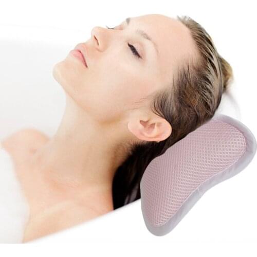 Home Spa Pillows 3D Mesh Bath Pillow With Suction Cups Supports Neck And Shoulders For Bathtub Head Rest Relax Pillow