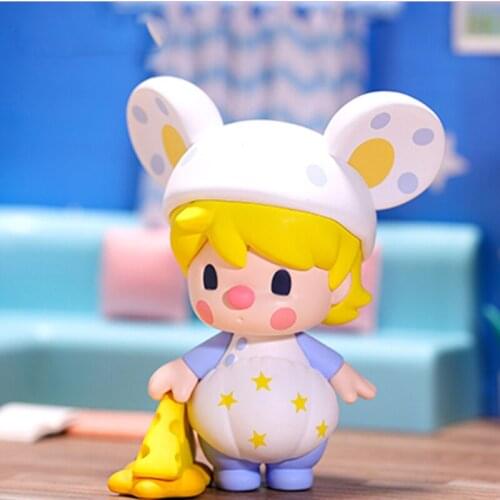 POPMART Blind Random Box Toys Sweet Bean Animal Babies Action Figure Surprise Anime Figurine Doll For Gift Collection 12Pcs/Set