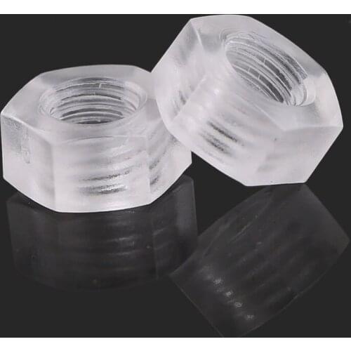 Gb6170-86 BRT spot plastic hexagon PC transparent nut / nut acrylic nut m3-m6 100PCS