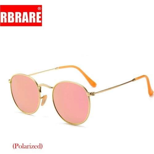 RBRARE 2021 Round Polarizd Sunglasses Women/Men Brand Designer Vintage Glasses Lady Mirror Sun Glasses Drive Oculos De Sol Gafas