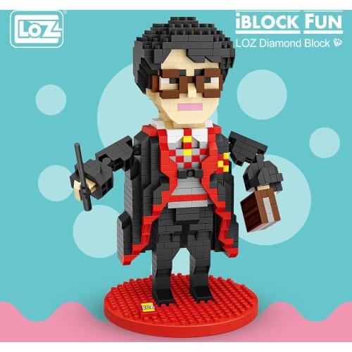 LOZ Blocks Character Anime Magician Movie Action Figure Block Plastic Assembly Toys Educational Diamond Block Brick 9793