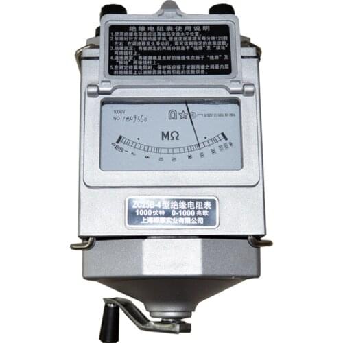 Megohmmeter 1000v Insulation Resistance Tester Electrical Resistance Meter Instrument Equipment Zc25-4
