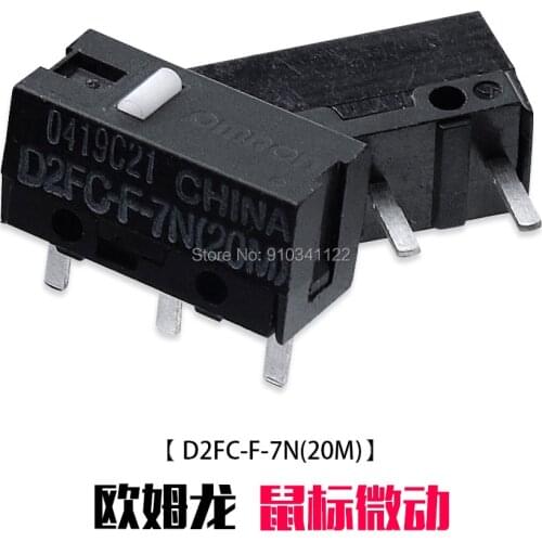 2X OMRON Micro Switch Button Microswitch 3pin D2FC-F-7N (20M) for AP.PLE G3 G4 G5 RA.ZER Log.itech MX G Microsoft 1.1 3.0 Mouse