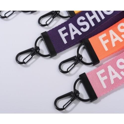 FASHION LETTERS Lanyard Webbing Ribbon Neck Strap Fabric Para ID Badge Phone Holder Keychain Bag Car Keying Belt S075