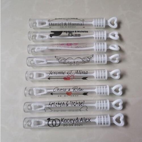 Printing logo Empty Bubble Soap Bottles Bubbles Maker Toy Fun Outdoor Bubble Blowing Make Toy Wedding Birthday Party Decoration